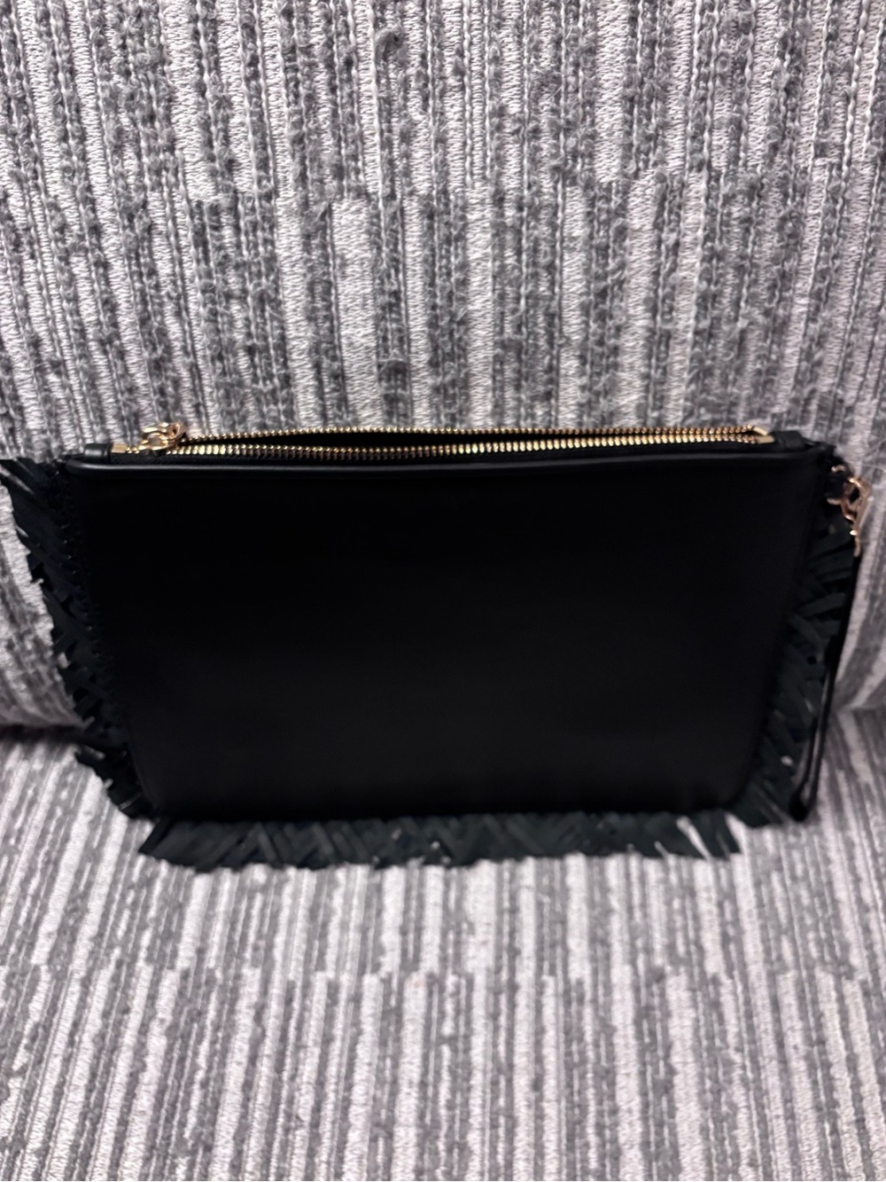 Michael Kors Black Woven Fringe Wristlet Clutch - Picture 3 of 7